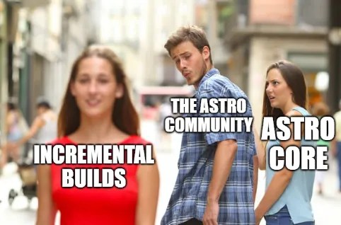 Astro community looking at incremental builds